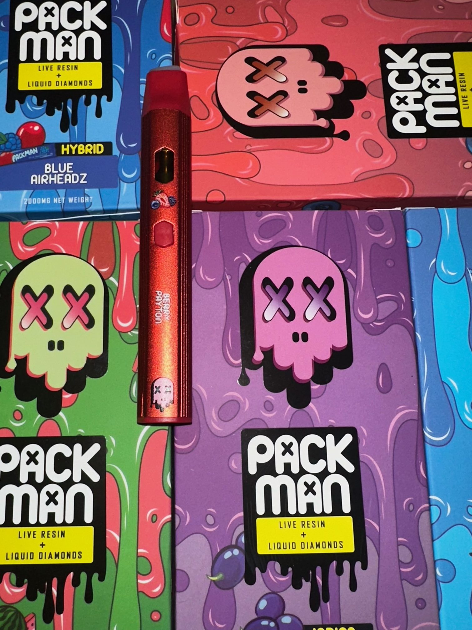 pack man live resin vape pens