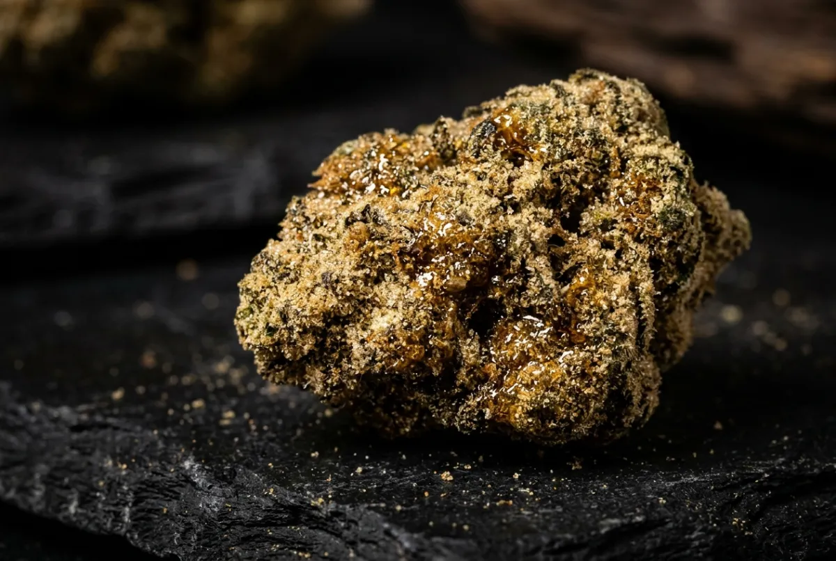 Cannabis moon rocks coated in hash oil and kief — Ottawa concentrates delivery